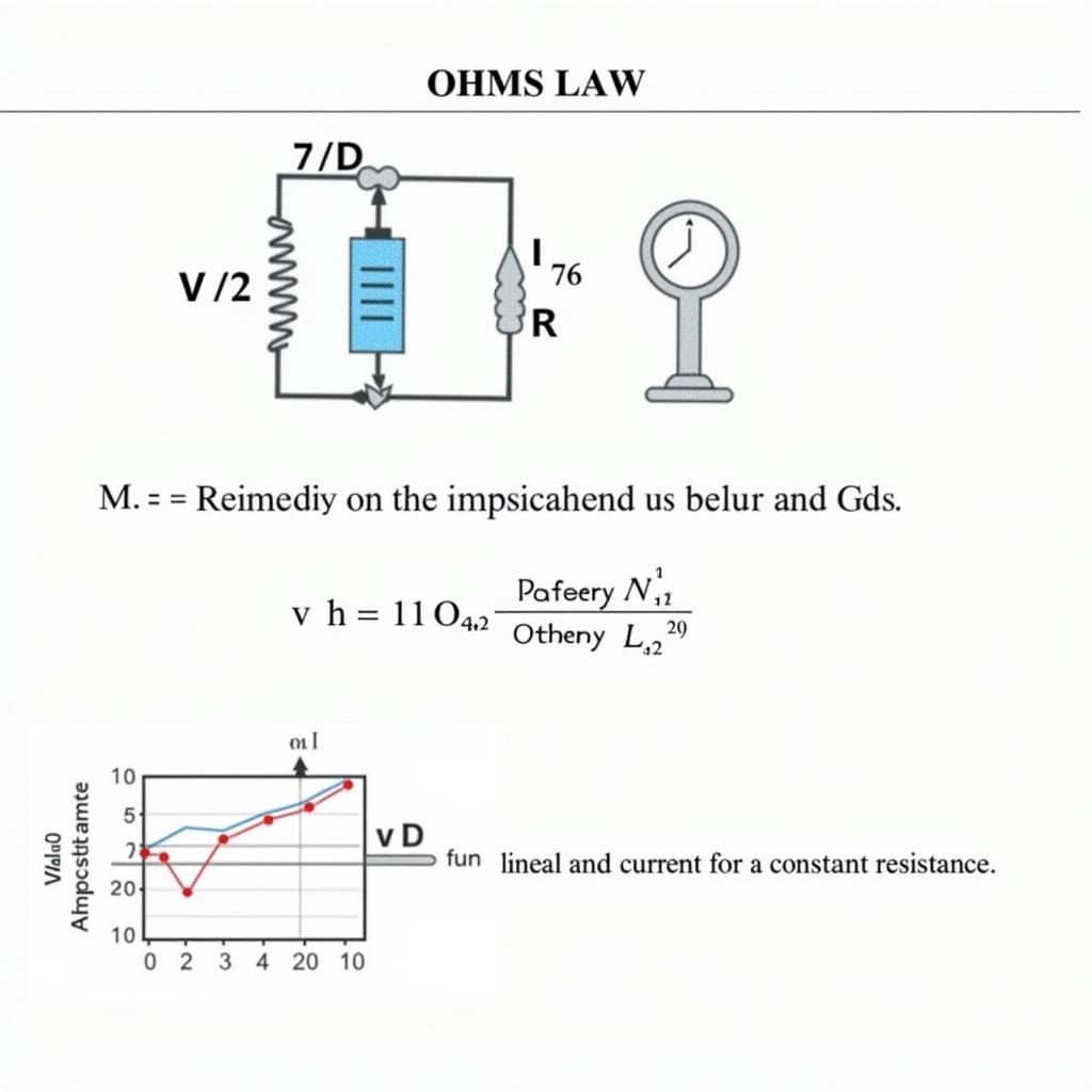 Định luật Ohm mô tả mối quan hệ giữa điện áp, dòng điện và điện trở