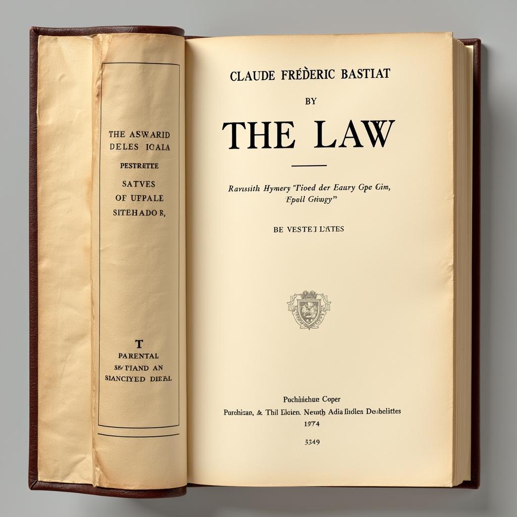 Bìa sách "Luật Pháp" của Claude Frédéric Bastiat