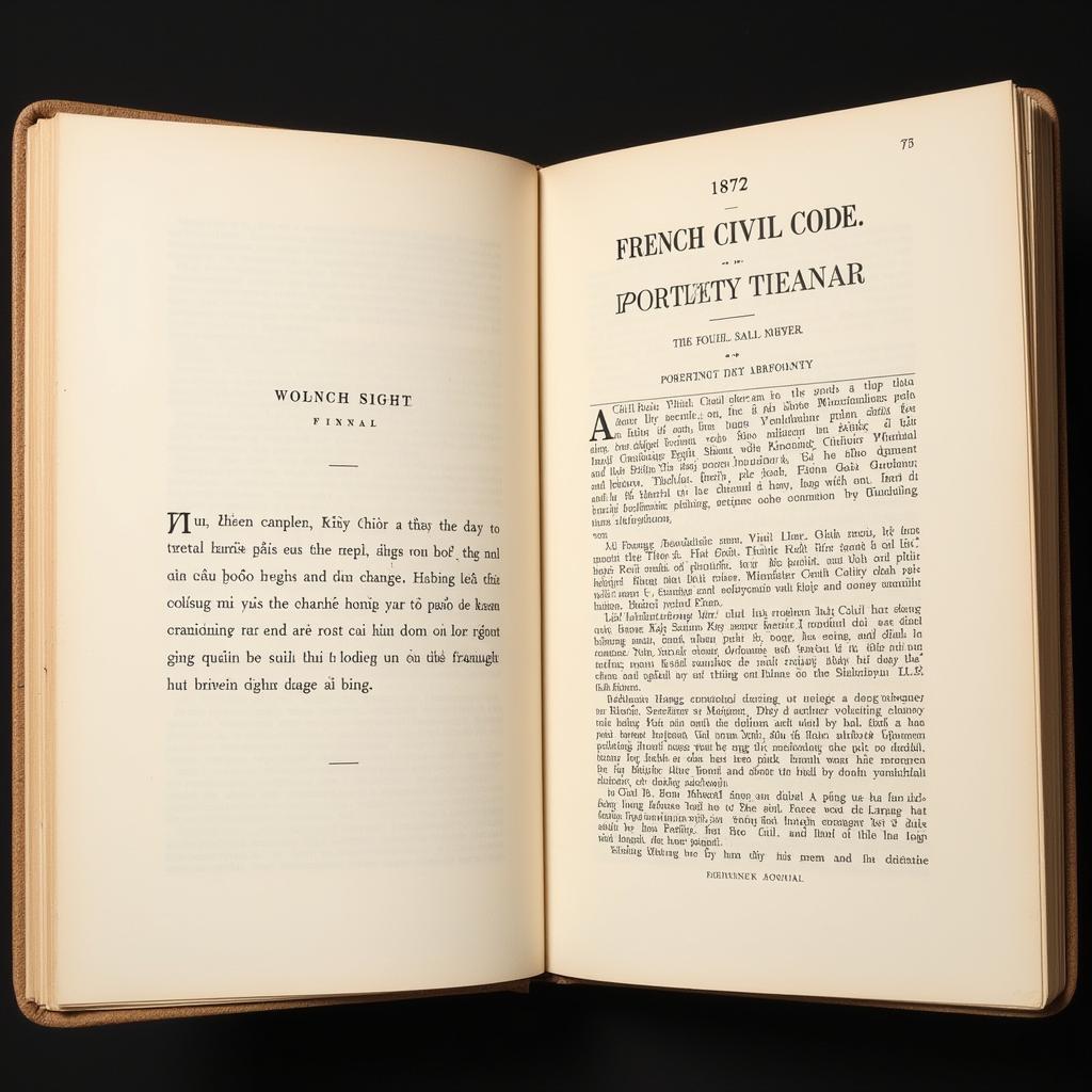 Các quy định chính trong Bộ Dân Luật Pháp 1872