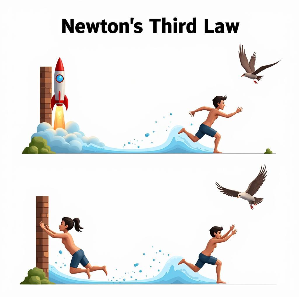 Ví dụ về Định luật 3 Newton trong đời sống